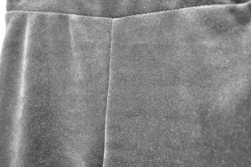 Meisjes Flared Broek Zwart, Zachte Velours Stof