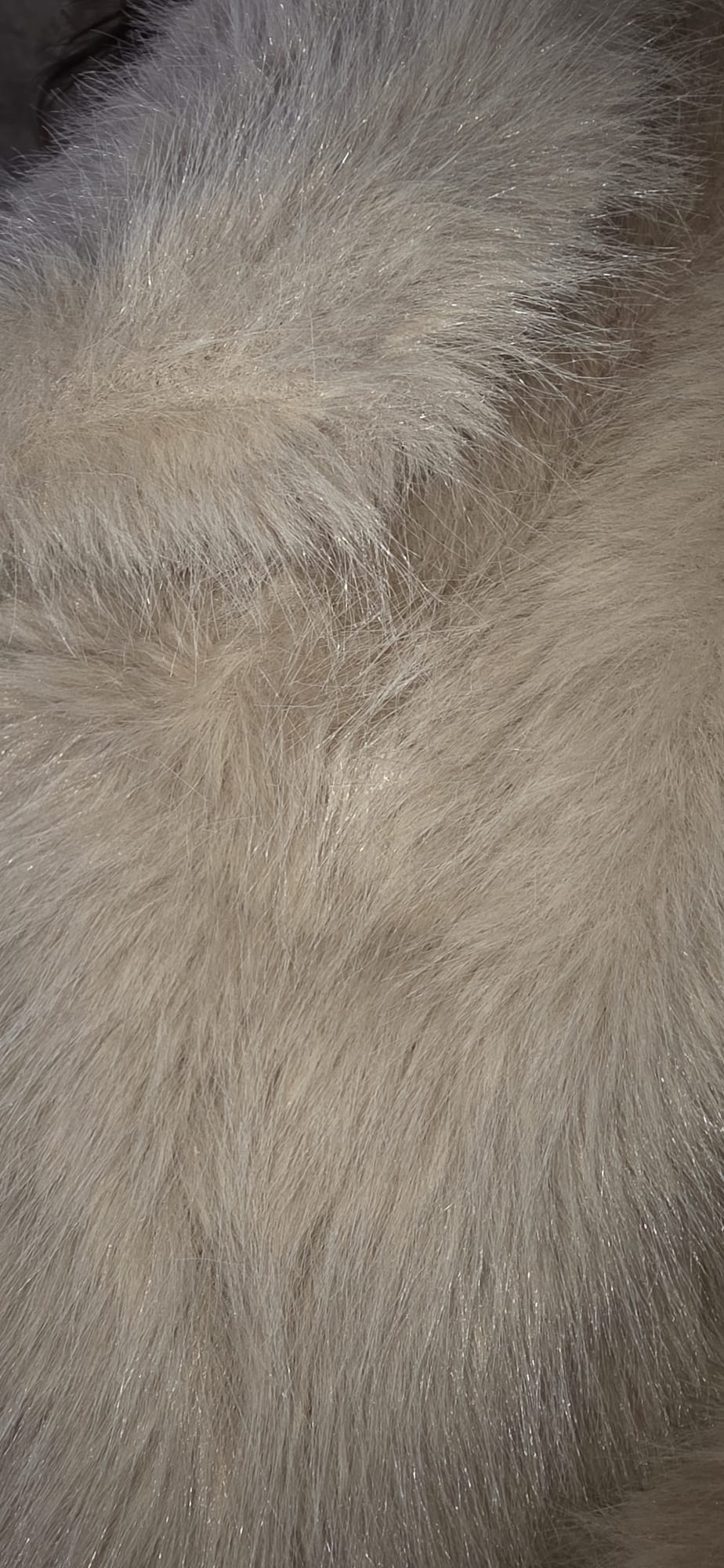 Detail bont beige faux fur jas dames – DeNa Fashion