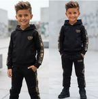 ICON zwart-goud trainingspak voor jongens met hoodie en joggingbroek van DeNa Kids Boutique
