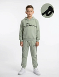 ICON groene joggingset voor kinderen met hoodie en joggingbroek van DeNa Kids Boutique