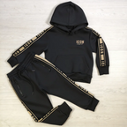 ICON zwart-goud trainingspak voor jongens met hoodie en joggingbroek van DeNa Kids Boutique