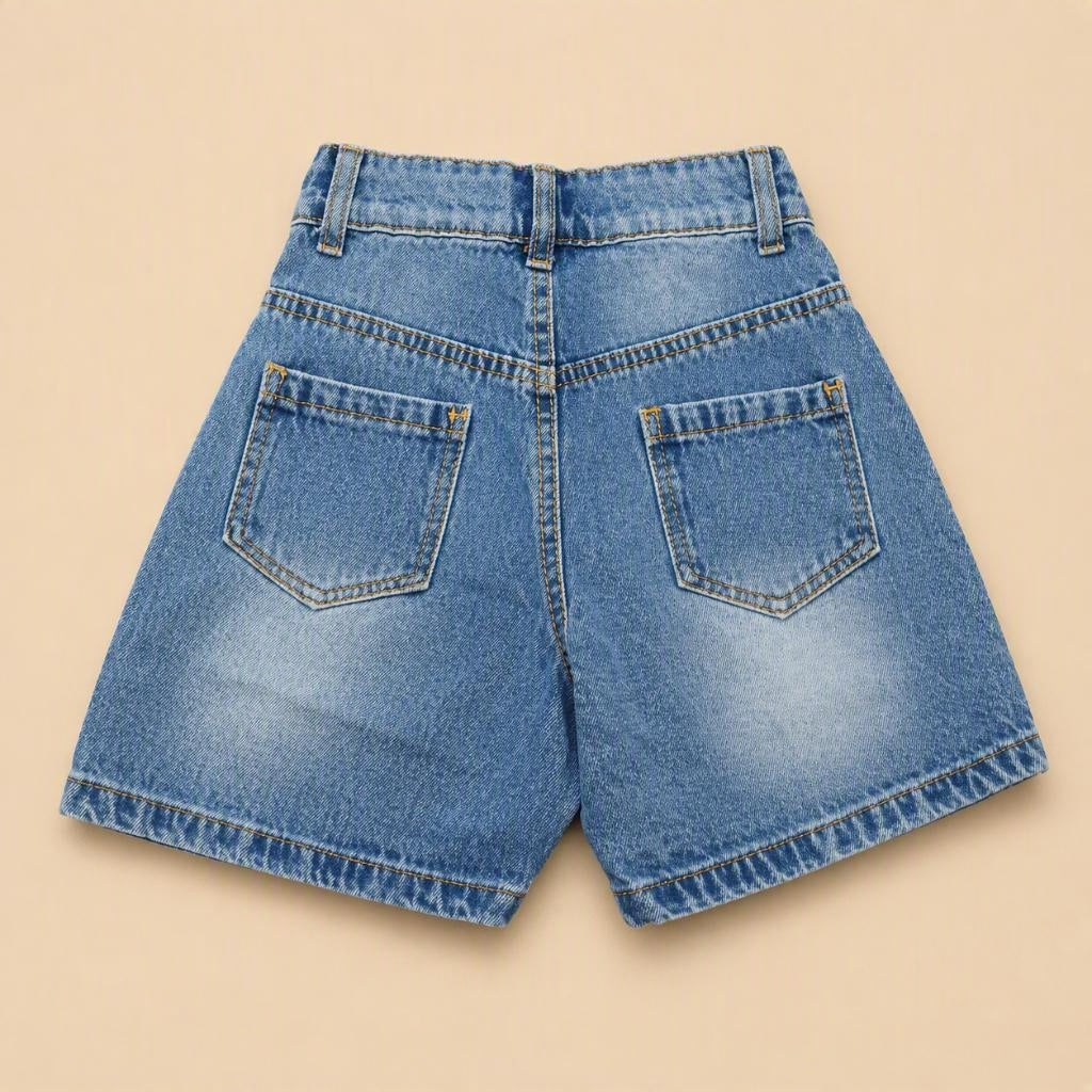 ICON zwart jongens set met denim short – detailfoto | DeNa Kids Boutique