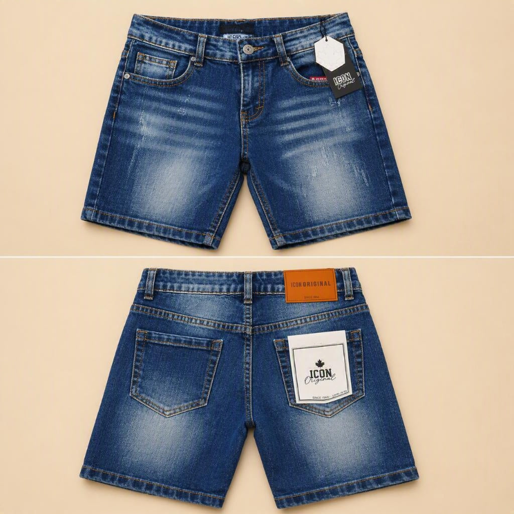 Stoere denim short voor jongens ICON | DeNa Kids Boutique