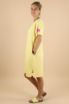 Gele Life Label jurk lichtbeige studio