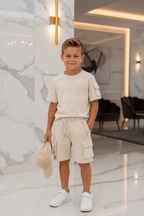 Jongens beige cargo zomerset - model 2 - luxe interieur | DeNa Fashion