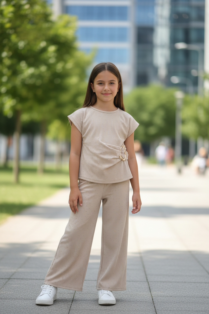 Sparkle set beige staande pose