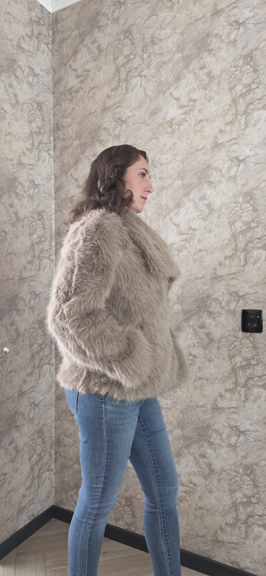 aupe faux fur jas dames zijkant – DeNa Fashion